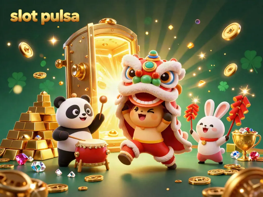 Menangkan slot pulsa dengan keberuntungan dari karakter karnaval Tionghoa dan harta berkilauan.