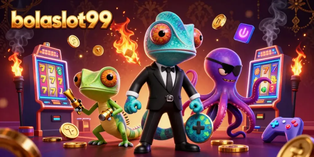 Experience thrilling games at bolaslot99 with colorful slot machines and vibrant characters.
