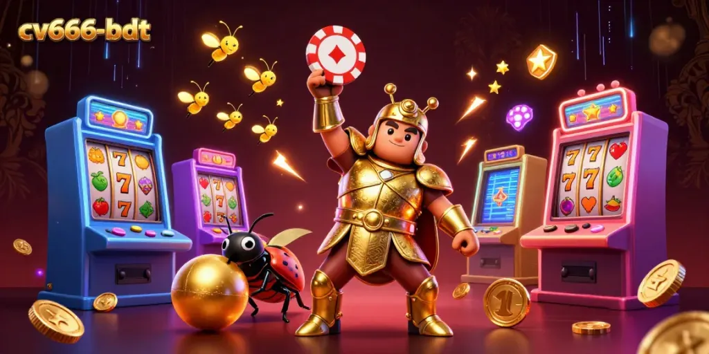 Experience the excitement of cv666-bdt with animated characters and vibrant casino elements.