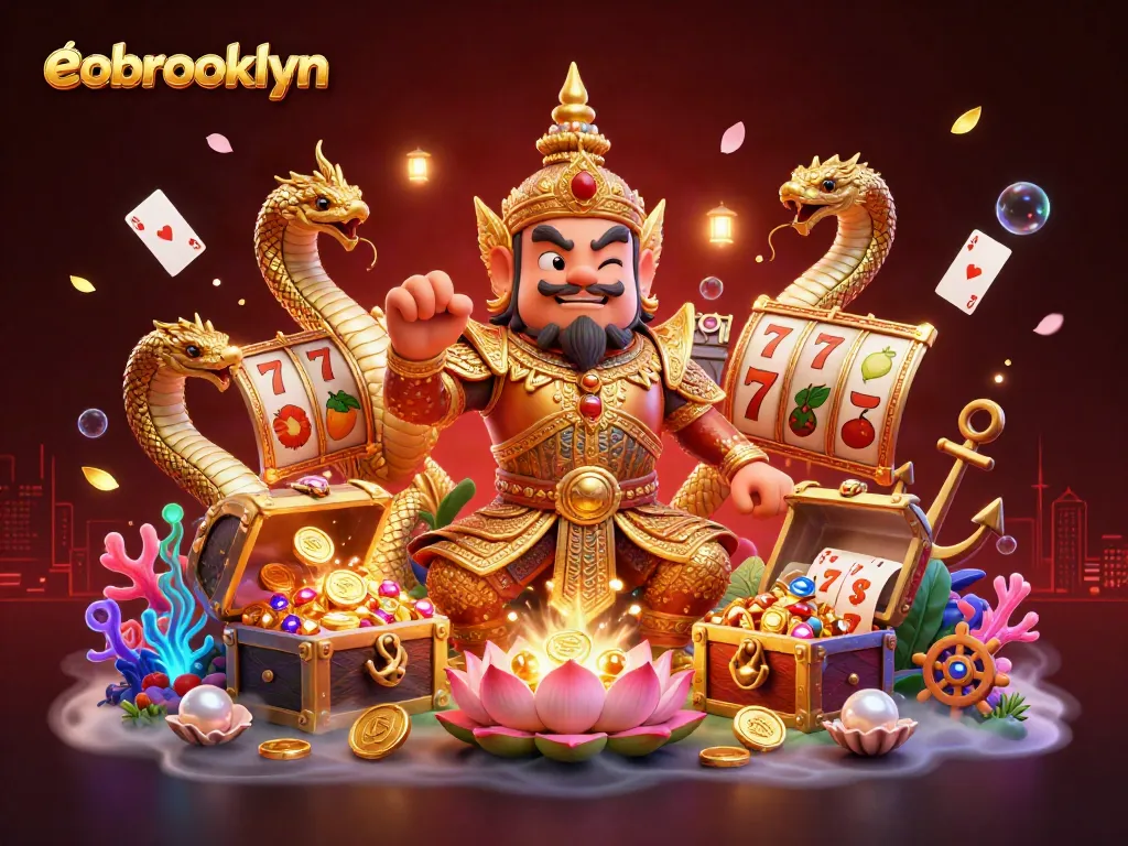 Engage with eobrooklyn's thrilling slot game experience in a vibrant fantasy setting.