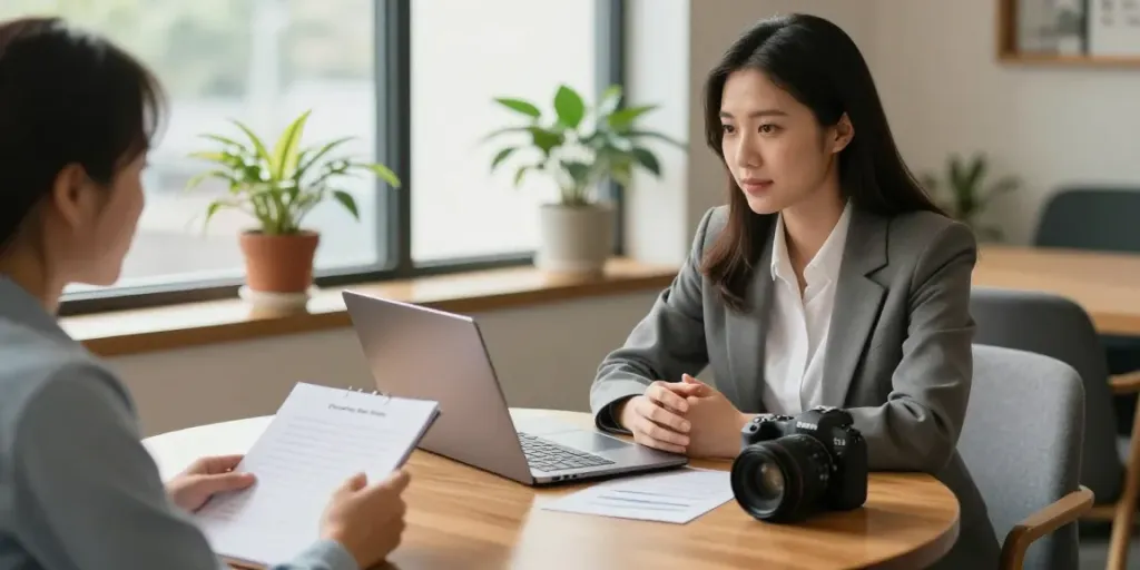 Client exploring payday loan options with advisor at https://paydayloans-on.ca/ in a cozy consultation.